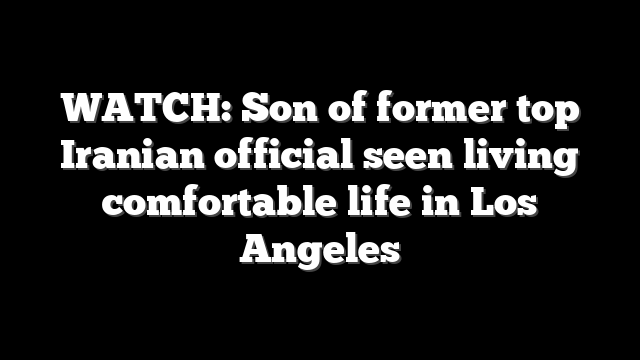 WATCH: Son of former top Iranian official seen living comfortable life in Los Angeles