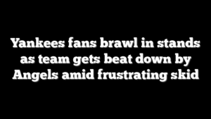 Yankees fans brawl in stands as team gets beat down by Angels amid frustrating skid