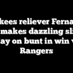 Yankees reliever Fernando Cruz makes dazzling sliding play on bunt in win vs Rangers