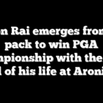 Aaron Rai emerges from the pack to win PGA Championship with the final round of his life at Aronimink