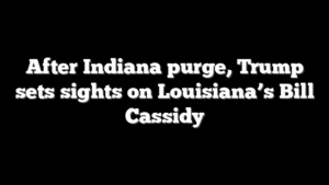 After Indiana purge, Trump sets sights on Louisiana’s Bill Cassidy