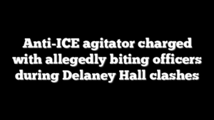 Anti-ICE agitator charged with allegedly biting officers during Delaney Hall clashes