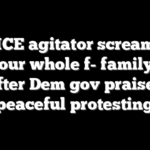 Anti-ICE agitator screams ‘I’ll kill your whole f- family’ day after Dem gov praises ‘peaceful protesting’