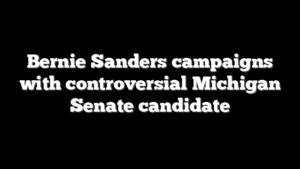 Bernie Sanders campaigns with controversial Michigan Senate candidate