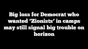 Big loss for Democrat who wanted ‘Zionists’ in camps may still signal big trouble on horizon