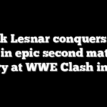 Brock Lesnar conquers Oba Femi in epic second match of rivalry at WWE Clash in Italy
