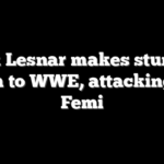 Brock Lesnar makes stunning return to WWE, attacking Oba Femi