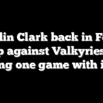 Caitlin Clark back in Fever lineup against Valkyries after missing one game with injury