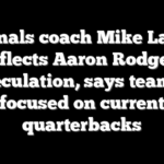 Cardinals coach Mike LaFleur deflects Aaron Rodgers speculation, says team is focused on current quarterbacks