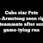 Cubs star Pete Crow-Armstong seen ripping into teammate after scoring game-tying run