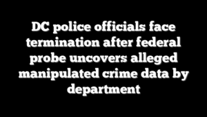 DC police officials face termination after federal probe uncovers alleged manipulated crime data by department