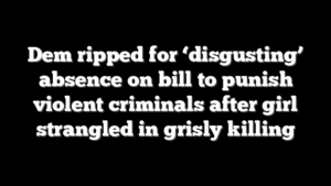 Dem ripped for ‘disgusting’ absence on bill to punish violent criminals after girl strangled in grisly killing