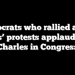 Democrats who rallied at ‘No Kings’ protests applaud King Charles in Congress
