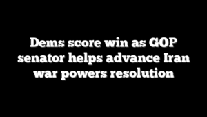 Dems score win as GOP senator helps advance Iran war powers resolution