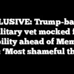 EXCLUSIVE: Trump-backed military vet mocked for disability ahead of Memorial Day: ‘Most shameful thing’