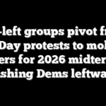 Far-left groups pivot from May Day protests to mobilize voters for 2026 midterms, pushing Dems leftward