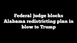 Federal judge blocks Alabama redistricting plan in blow to Trump
