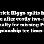 Garrick Higgo splits from caddie after costly two-stroke penalty for missing PGA Championship tee time: report