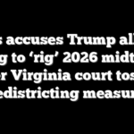 Harris accuses Trump allies of trying to ‘rig’ 2026 midterms after Virginia court tosses redistricting measure