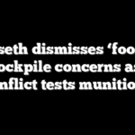 Hegseth dismisses ‘foolish’ US stockpile concerns as Iran conflict tests munitions