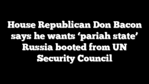 House Republican Don Bacon says he wants ‘pariah state’ Russia booted from UN Security Council