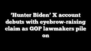 ‘Hunter Biden’ X account debuts with eyebrow-raising claim as GOP lawmakers pile on
