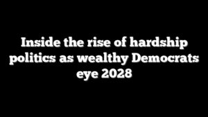 Inside the rise of hardship politics as wealthy Democrats eye 2028