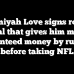 Jeremiyah Love signs rookie deal that gives him most guaranteed money by running back before taking NFL snap