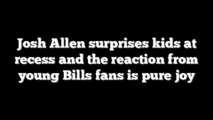 Josh Allen surprises kids at recess and the reaction from young Bills fans is pure joy