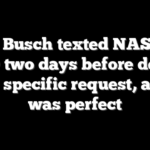 Kyle Busch texted NASCAR CEO two days before death with specific request, and it was perfect