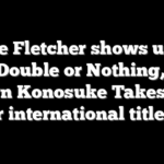 Kyle Fletcher shows up to AEW Double or Nothing, beats down Konosuke Takeshita after international title win
