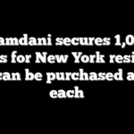 Mamdani secures 1,000 tickets for New York residents that can be purchased at $50 each