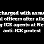 Man charged with assaulting federal officers after allegedly biting ICE agents at Newark anti-ICE protest