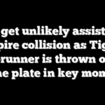 Mets get unlikely assist from umpire collision as Tigers baserunner is thrown out at home plate in key moment