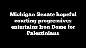 Michigan Senate hopeful courting progressives entertains Iron Dome for Palestinians