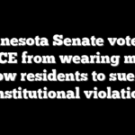 Minnesota Senate votes to ban ICE from wearing masks, allow residents to sue for constitutional violations