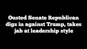 Ousted Senate Republican digs in against Trump, takes jab at leadership style