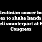 Palestinian soccer boss refuses to shake hands with Israeli counterpart at FIFA Congress