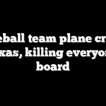 Pickleball team plane crashes in Texas, killing everyone on board