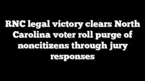 RNC legal victory clears North Carolina voter roll purge of noncitizens through jury responses