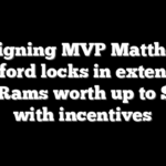 Reigning MVP Matthew Stafford locks in extension with Rams worth up to $60M with incentives