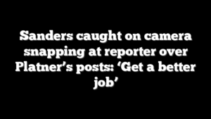 Sanders caught on camera snapping at reporter over Platner’s posts: ‘Get a better job’