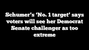 Schumer’s ‘No. 1 target’ says voters will see her Democrat Senate challenger as too extreme