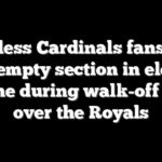 Shirtless Cardinals fans take over empty section in electric scene during walk-off win over the Royals