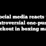 Social media reacts to controversial one-punch knockout in boxing match