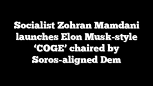 Socialist Zohran Mamdani launches Elon Musk-style ‘COGE’ chaired by Soros-aligned Dem