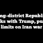 Swing-district Republican breaks with Trump, pushes limits on Iran war