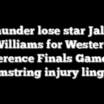Thunder lose star Jalen Williams for Western Conference Finals Game 7 as hamstring injury lingers