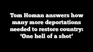 Tom Homan answers how many more deportations needed to restore country: ‘One hell of a shot’