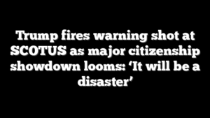Trump fires warning shot at SCOTUS as major citizenship showdown looms: ‘It will be a disaster’